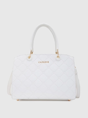 Caprese Brianna Medium White Satchel Bag