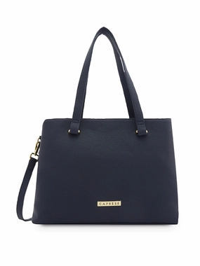 Caprese Cherry Medium Blue Satchel Bag