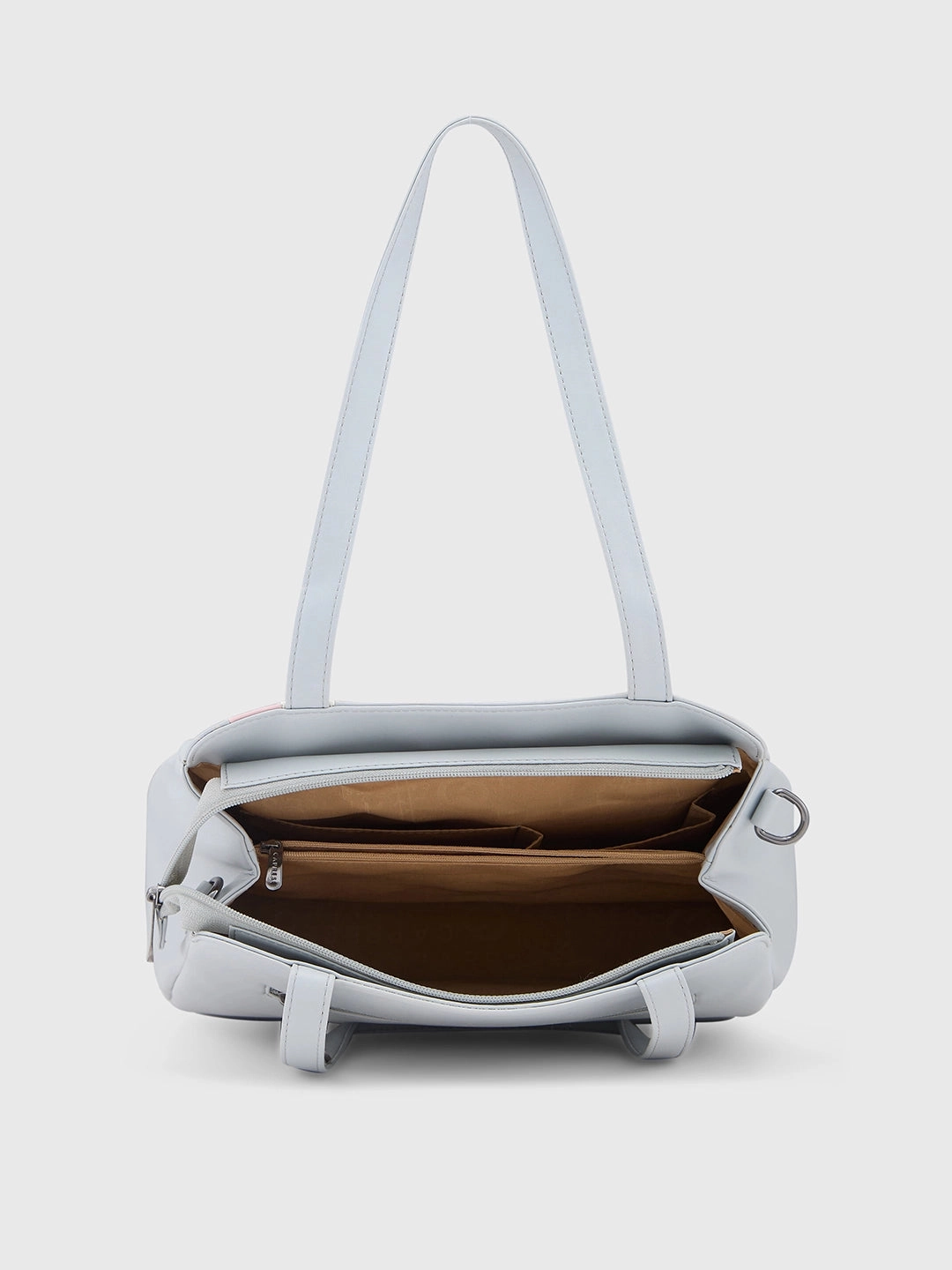 Caprese Chia Medium Light Grey Satchel Bag
