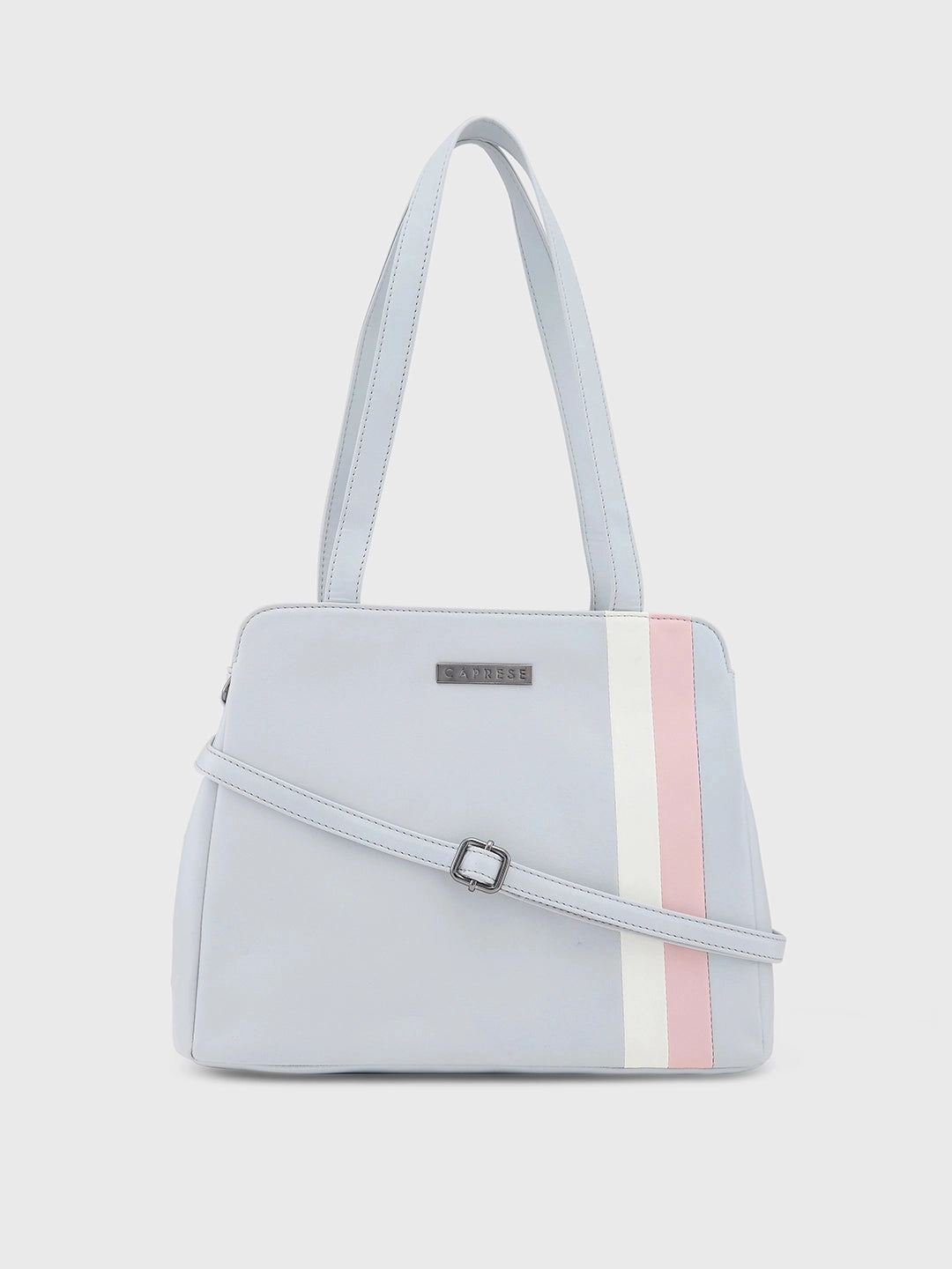 Caprese Chia Medium Light Grey Satchel Bag