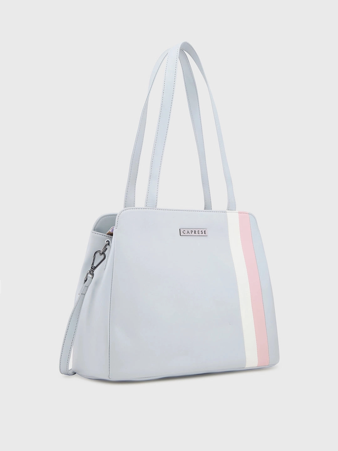 Caprese Chia Medium Light Grey Satchel Bag