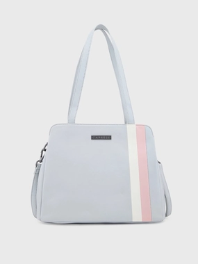 Caprese Chia Medium Light Grey Satchel Bag
