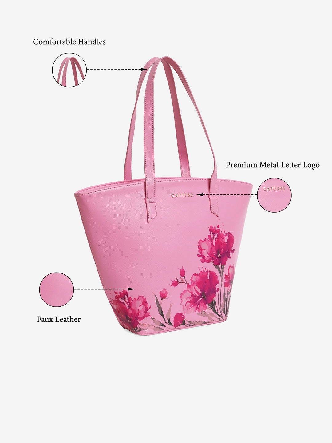 Caprese Chloe Large Violet Satchel Bag