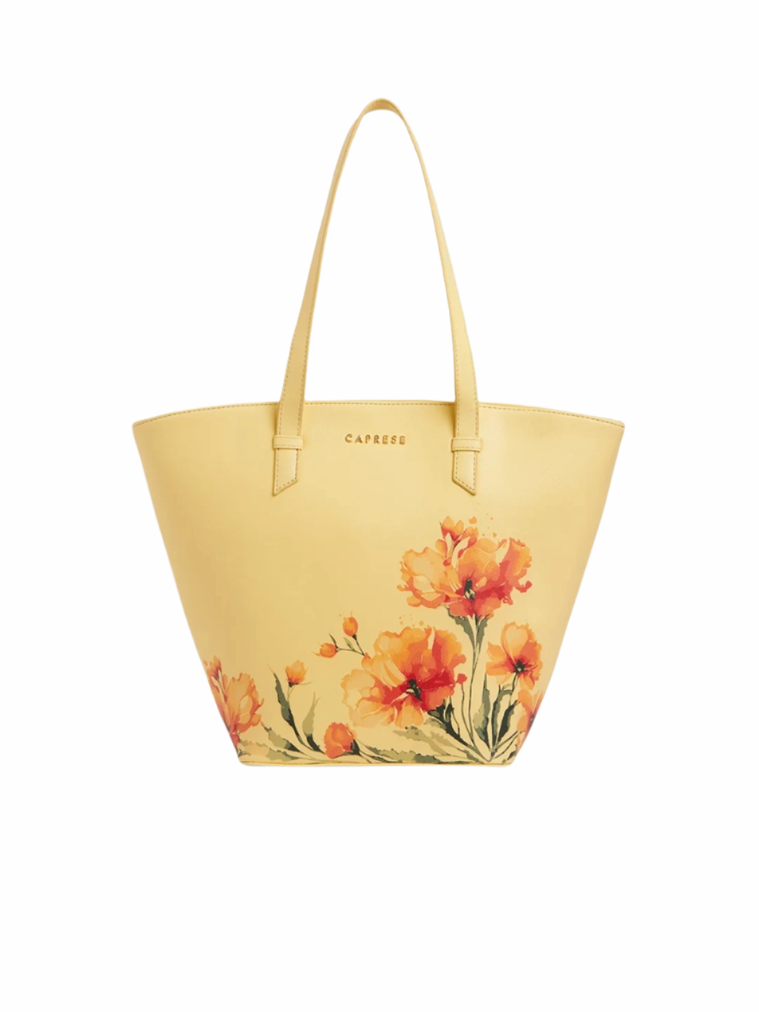 Caprese Chloe Large Yellow Satchel Bag