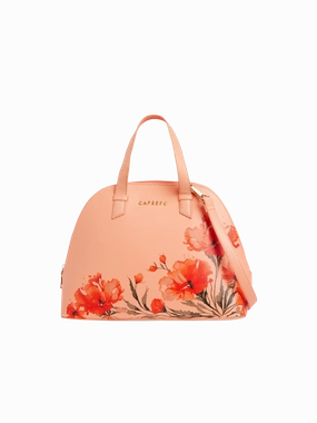 Caprese Chloe Medium Orange Satchel Bag