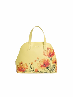 Caprese Chloe Medium Yellow Satchel Bag