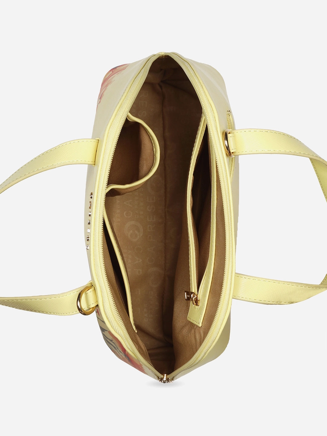 Caprese Chloe Medium Yellow Satchel Bag