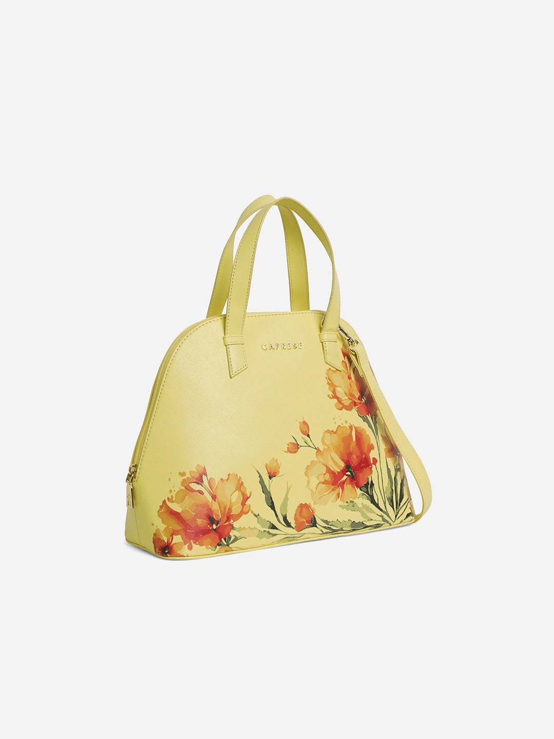 Caprese Chloe Medium Yellow Satchel Bag