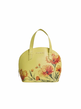 Caprese Chloe Small Yellow Satchel Bag