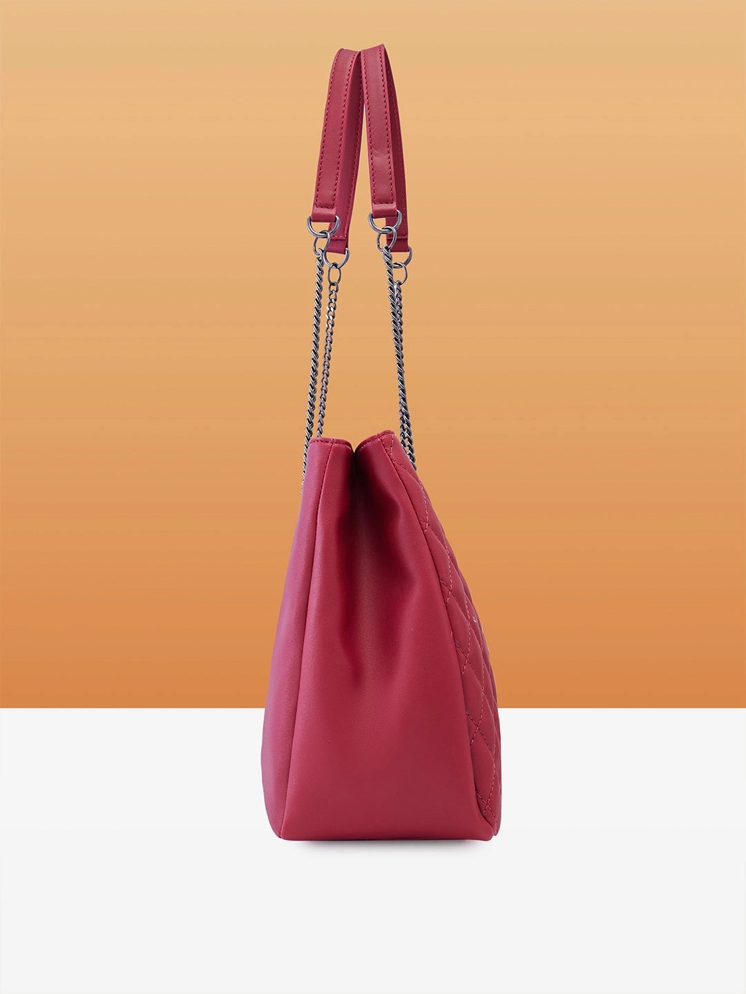 Caprese Cicely Large Maroon Satchel Bag
