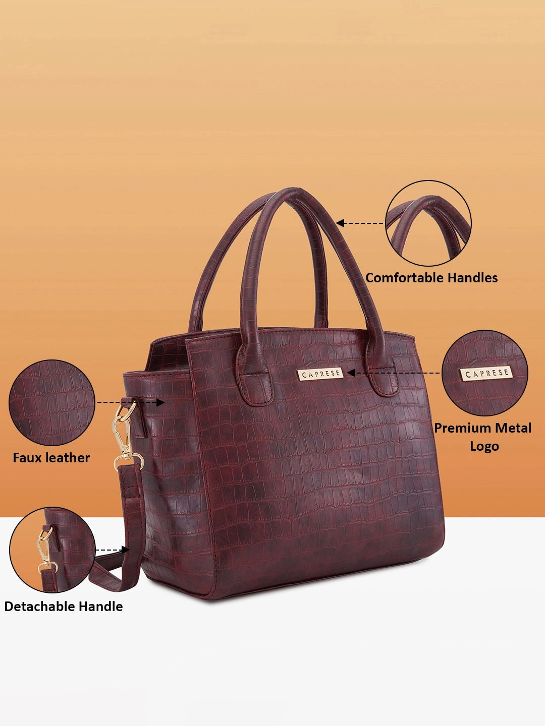 Caprese Cristina Medium Cherry Satchel Bag