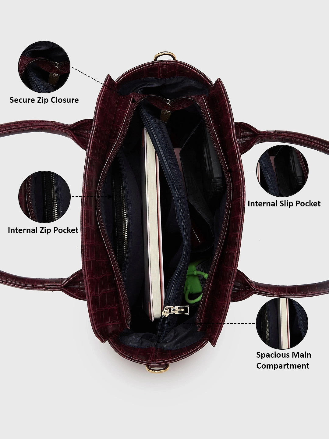 Caprese Cristina Medium Cherry Satchel Bag