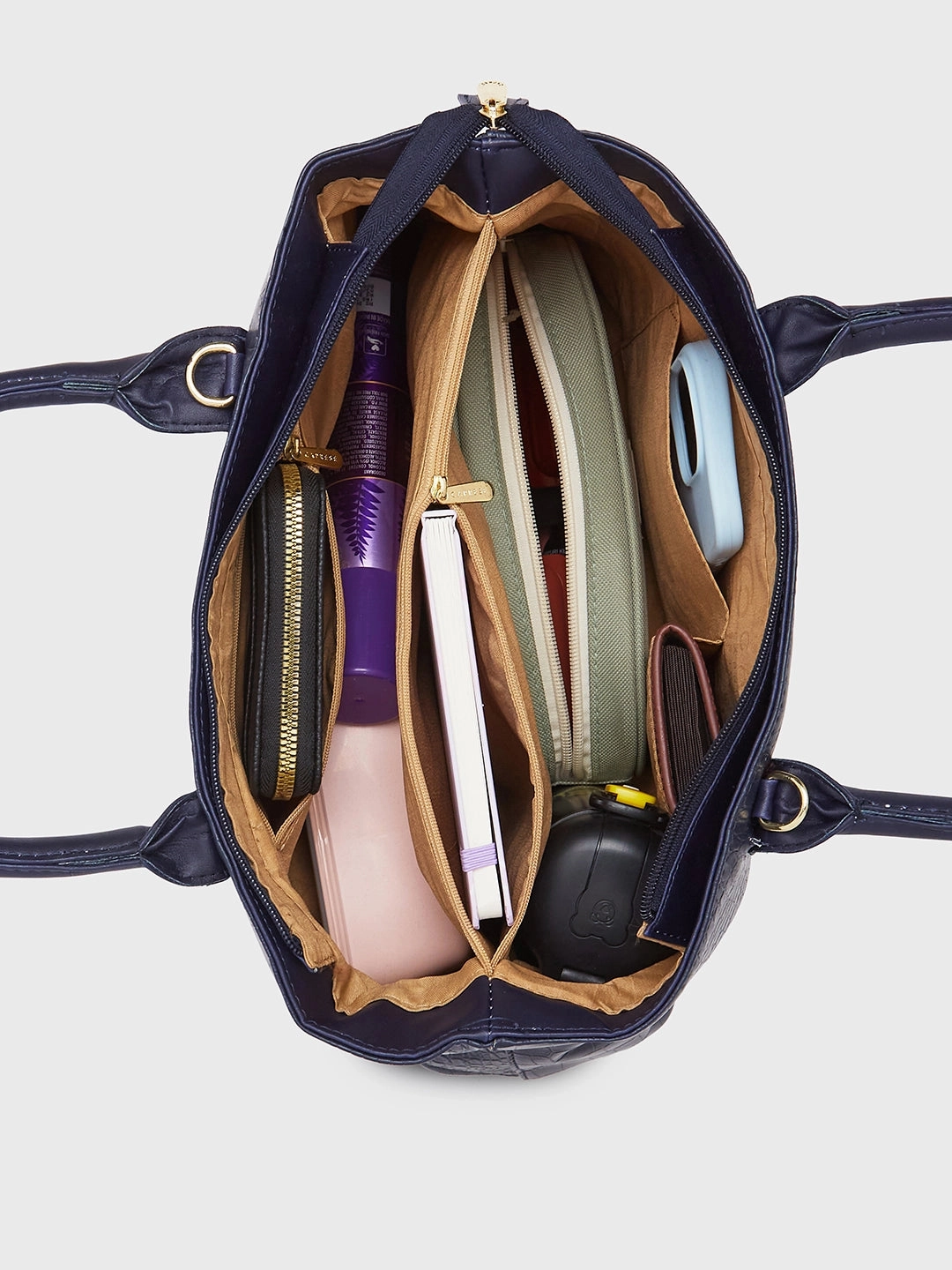 Caprese Cynthia Medium Navy Satchel Bag