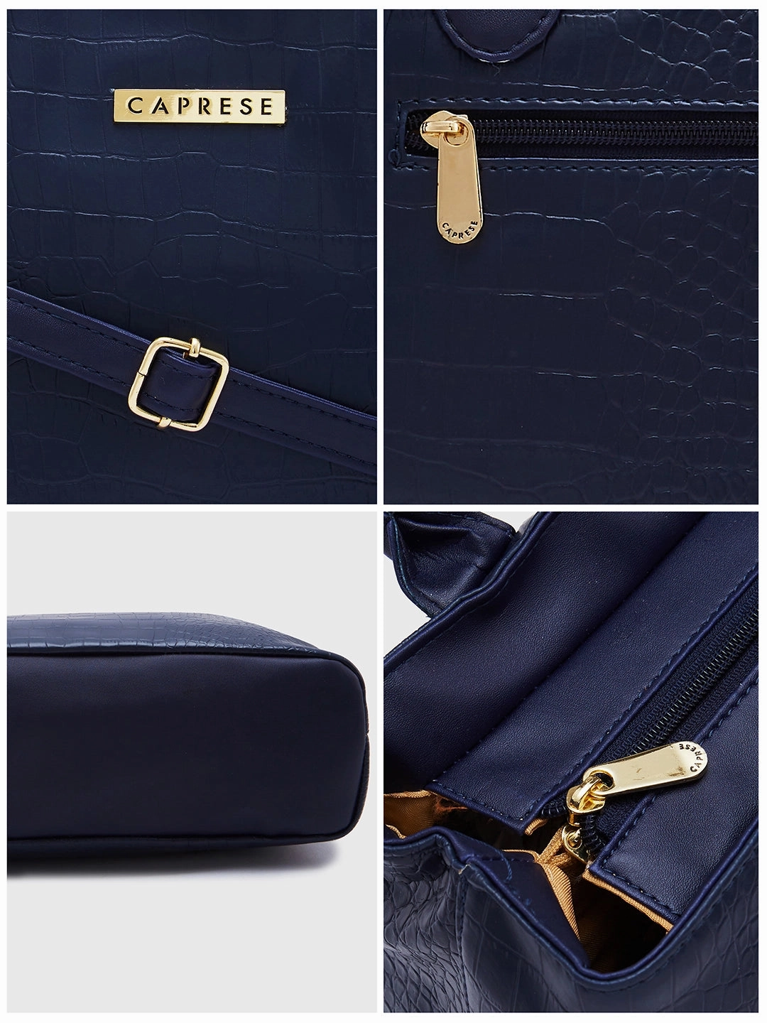 Caprese Cynthia Medium Navy Satchel Bag