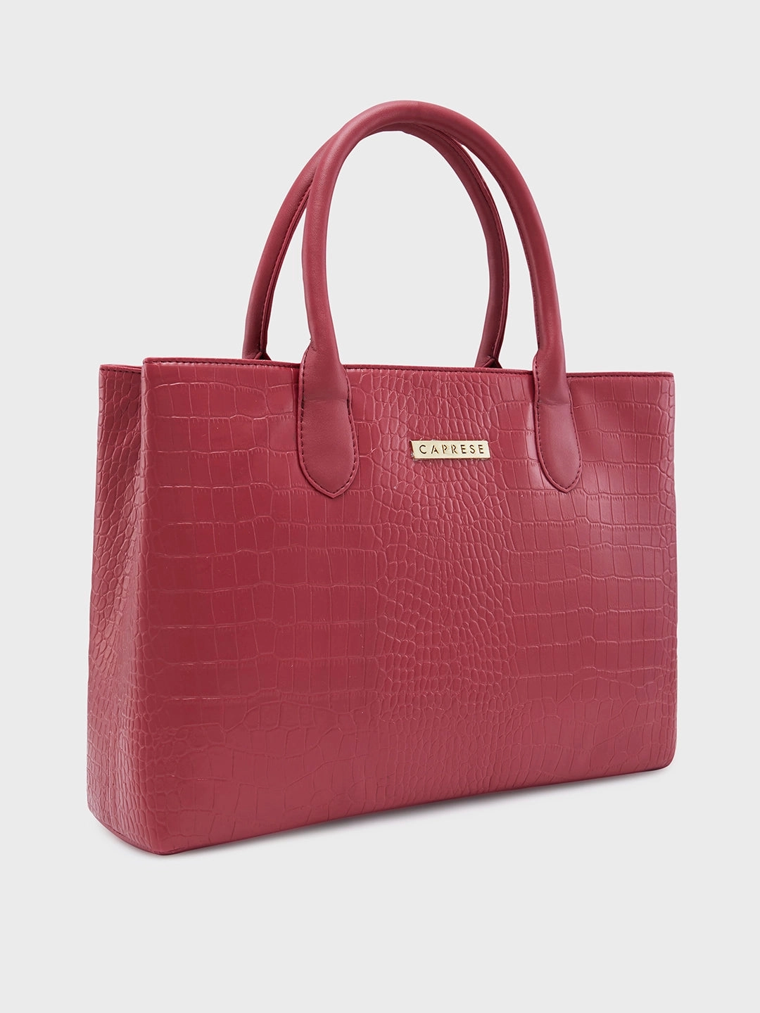 Caprese Cynthia Medium Plum Satchel Bag