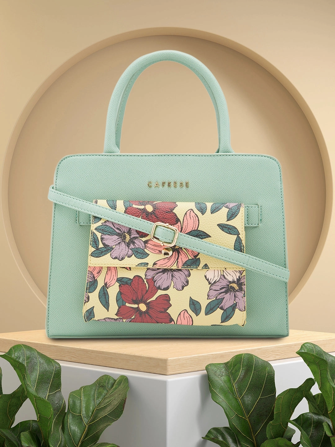 Caprese Daphne Medium Mint Satchel Bag