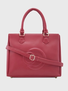 Caprese Dora Large Burgundy Satchel Bag