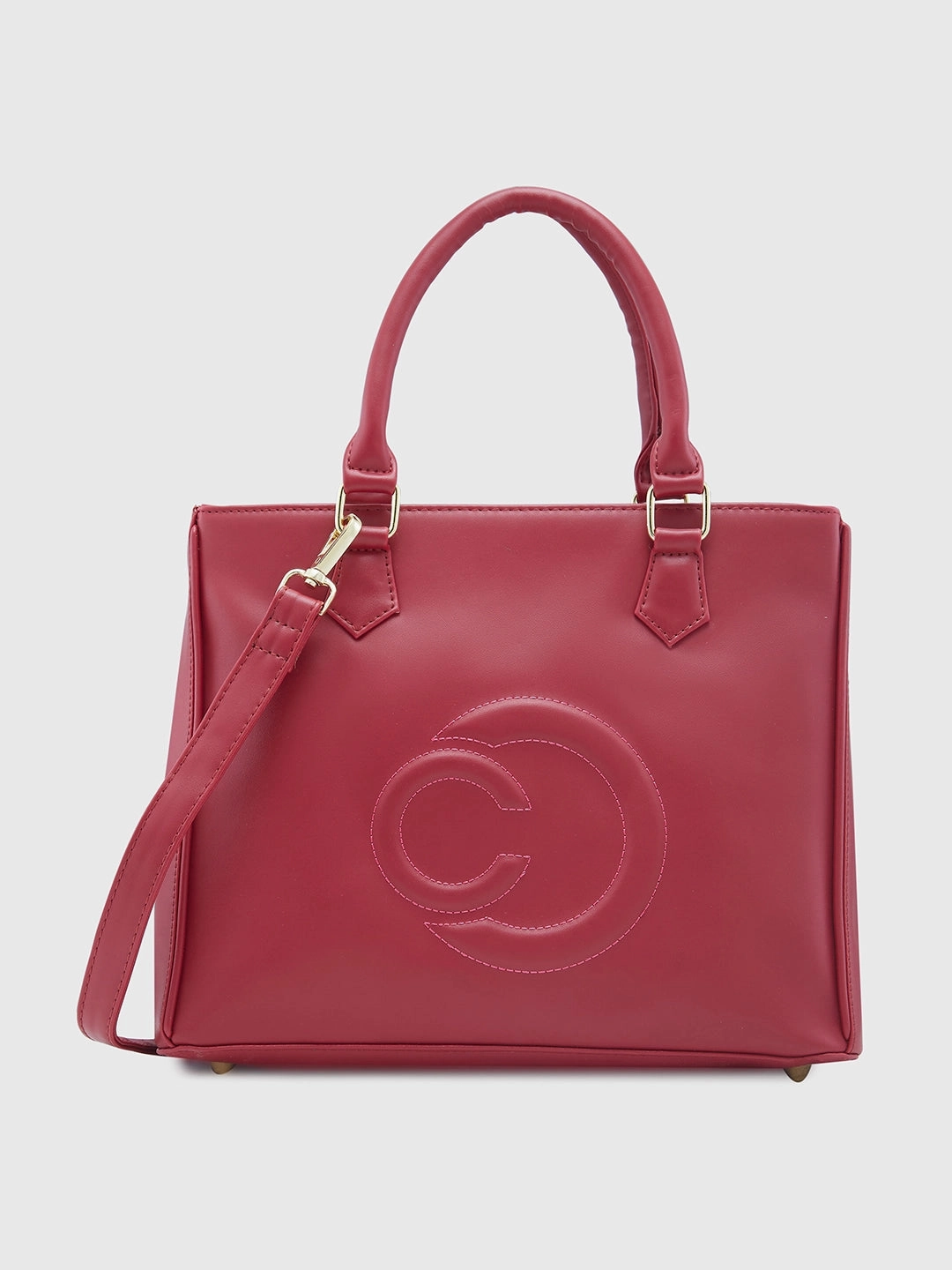 Caprese Dora Large Burgundy Satchel Bag