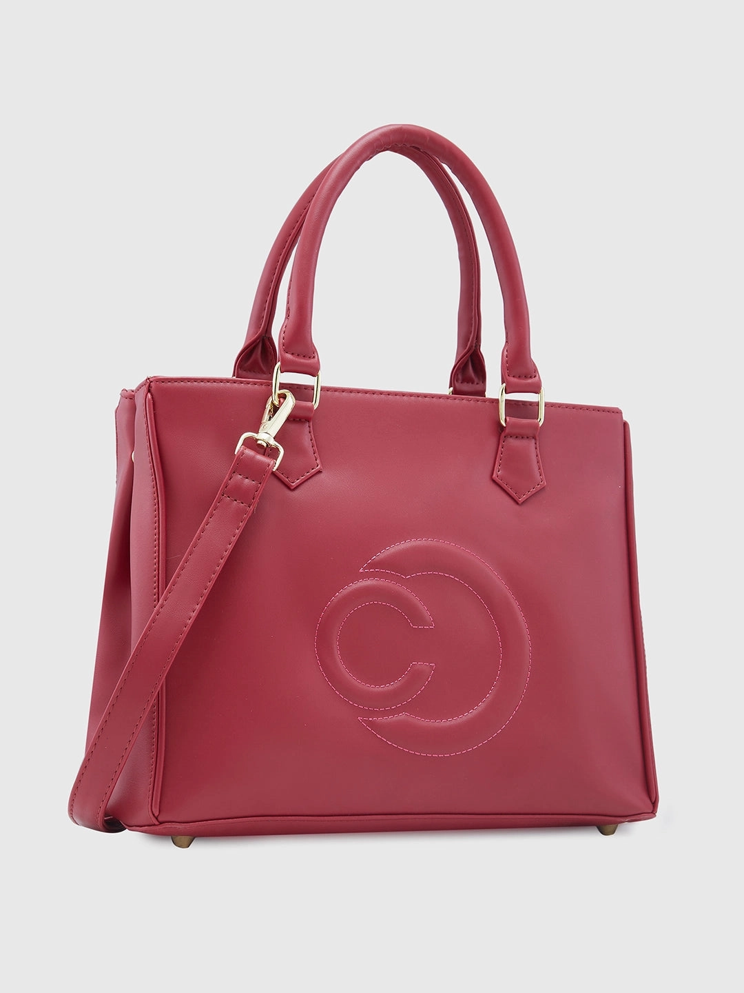 Caprese Dora Large Burgundy Satchel Bag