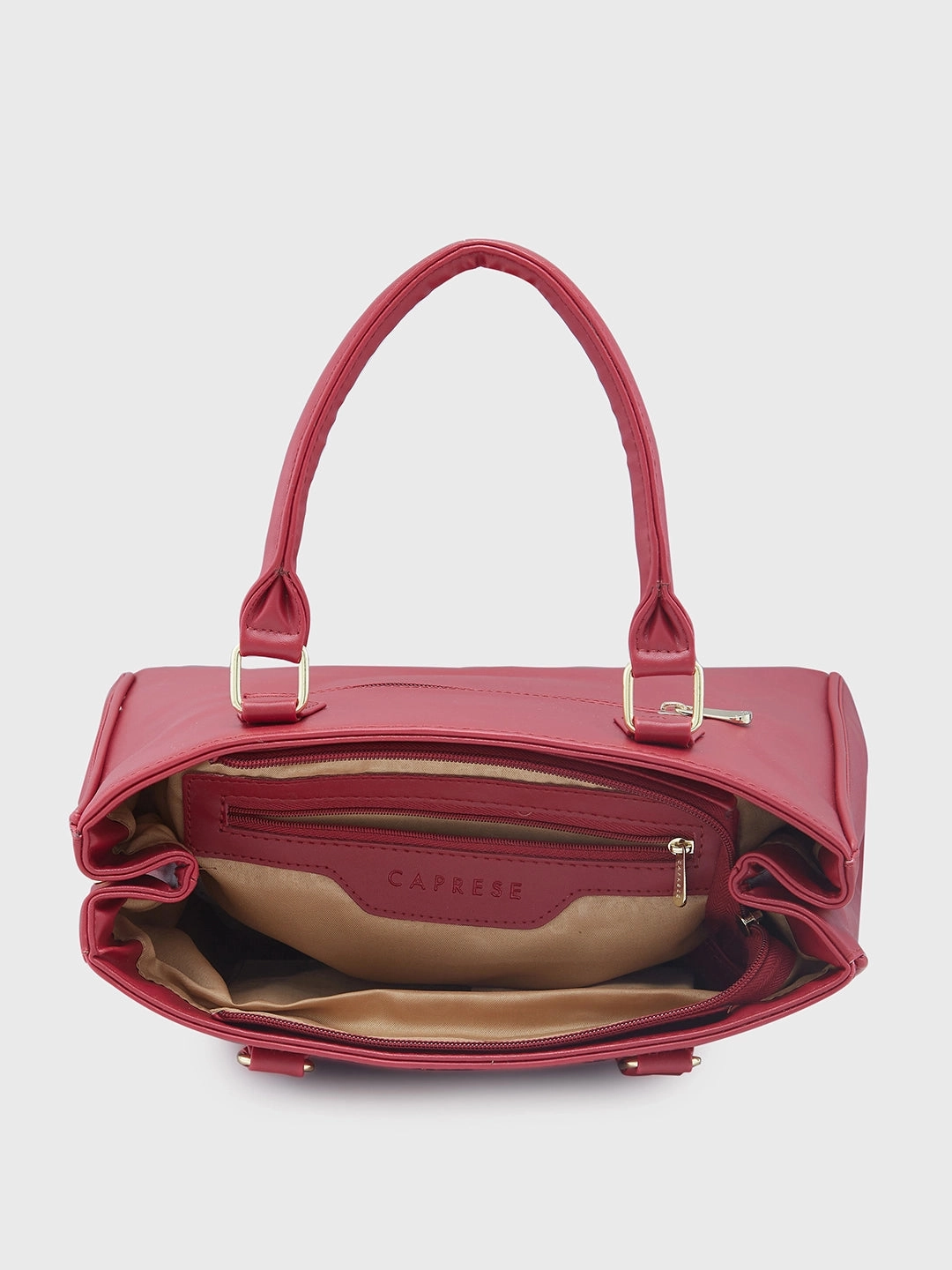 Caprese Dora Large Burgundy Satchel Bag