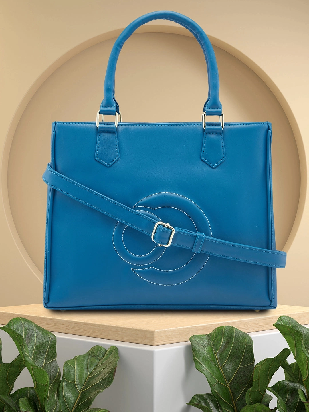 Caprese Dora Large Teal Satchel Bag