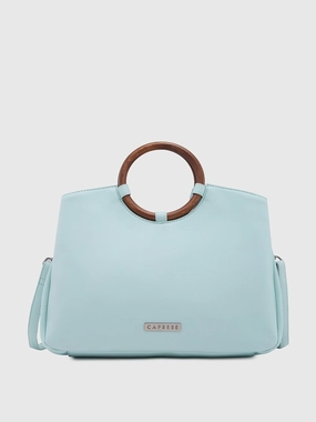 Caprese Edwina Large Aqua Satchel Bag