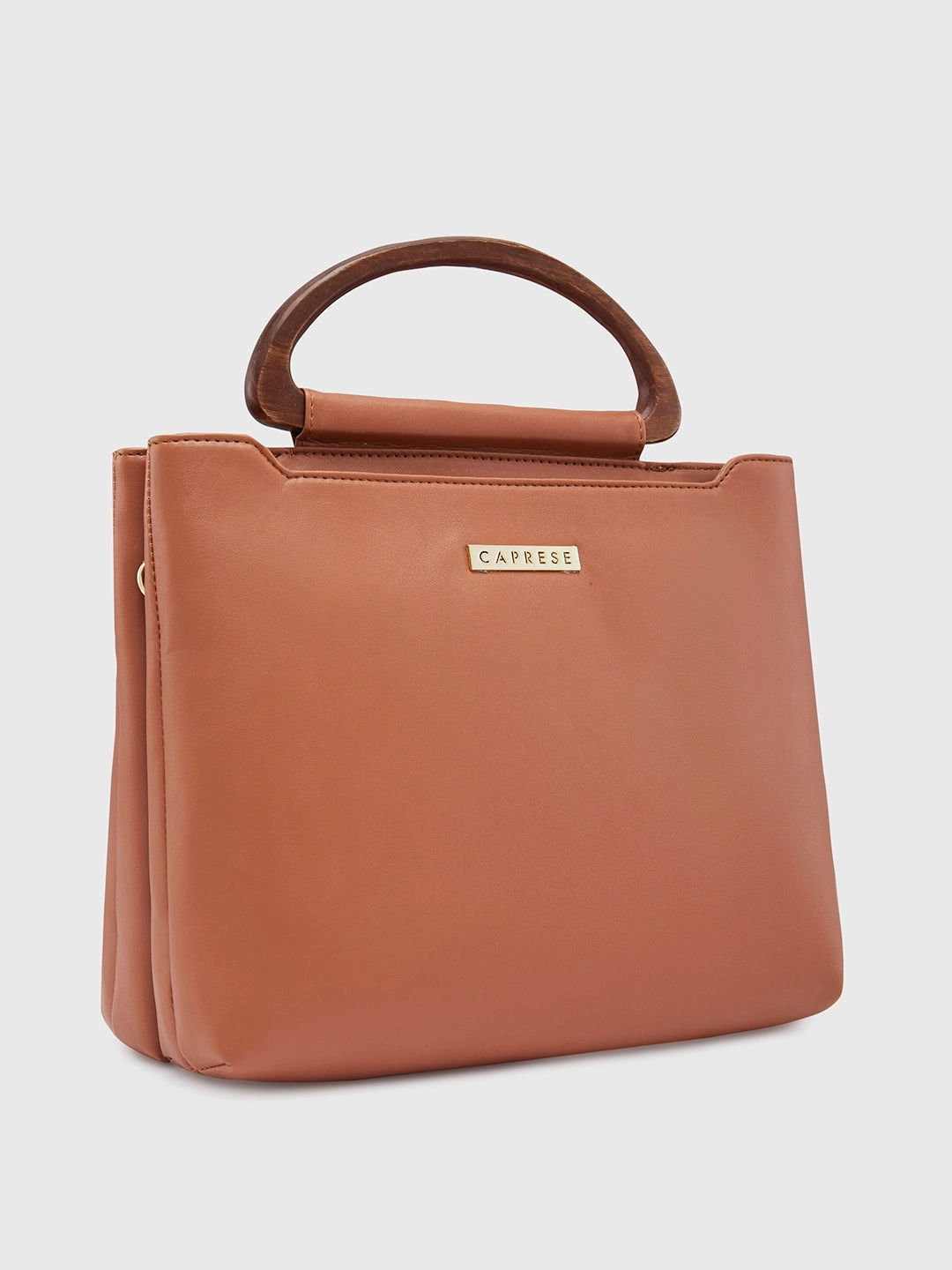 Caprese Edwina Medium Brown Satchel Bag
