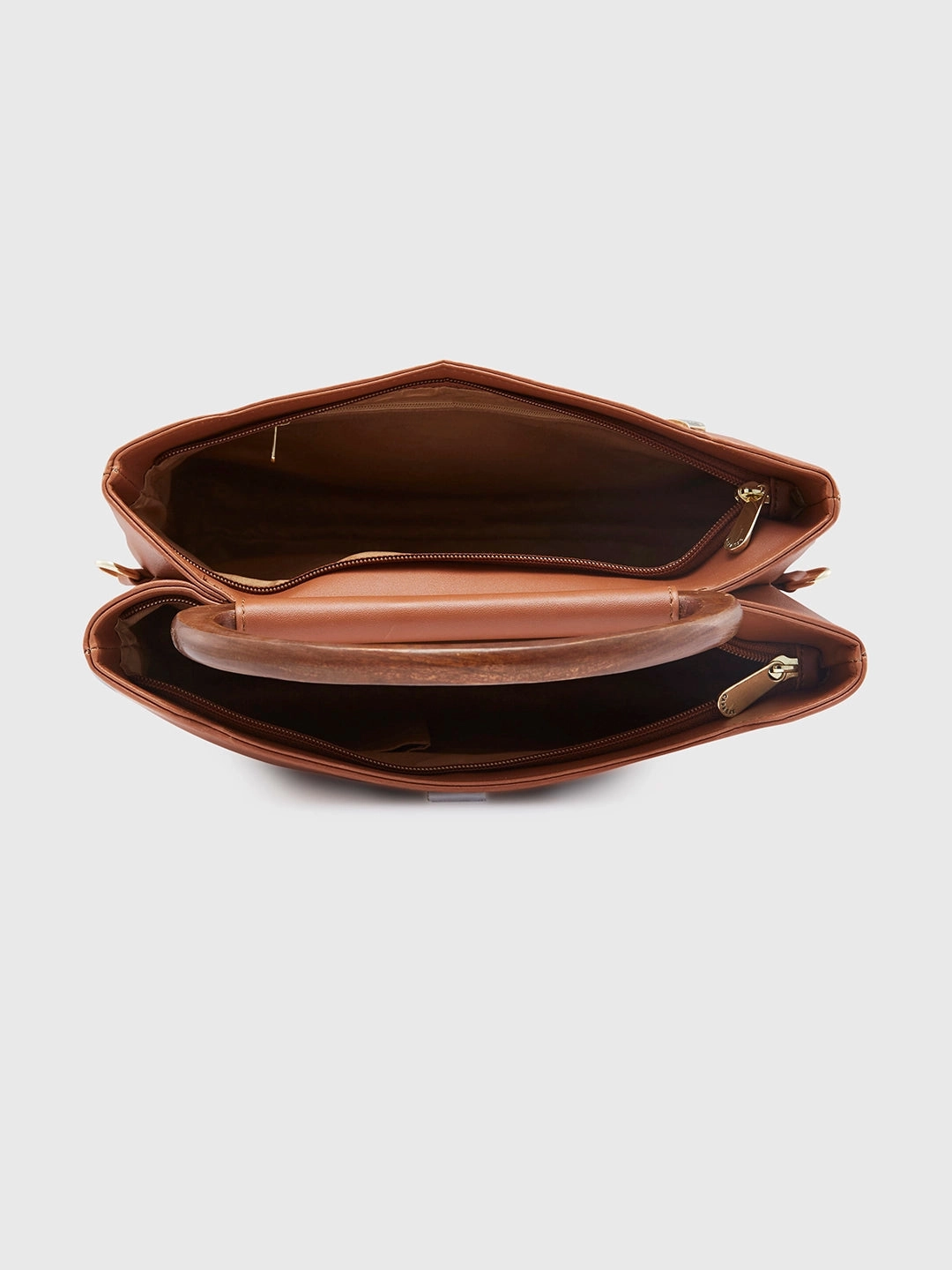 Caprese Edwina Medium Brown Satchel Bag