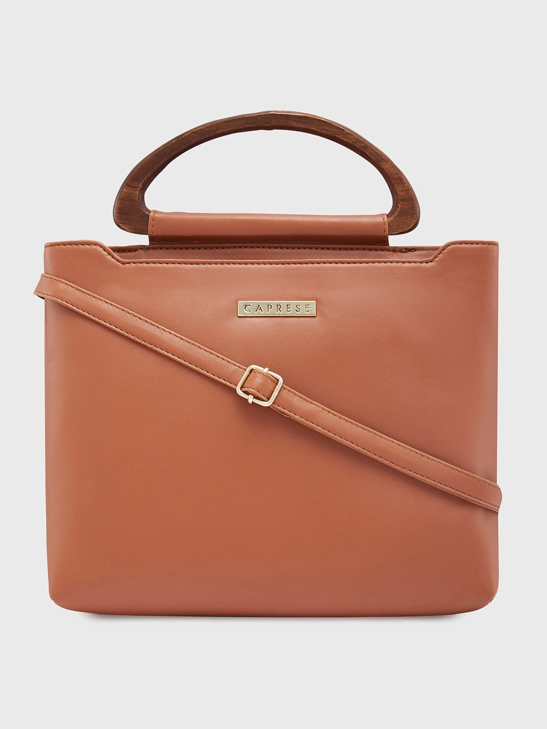 Caprese Edwina Medium Brown Satchel Bag