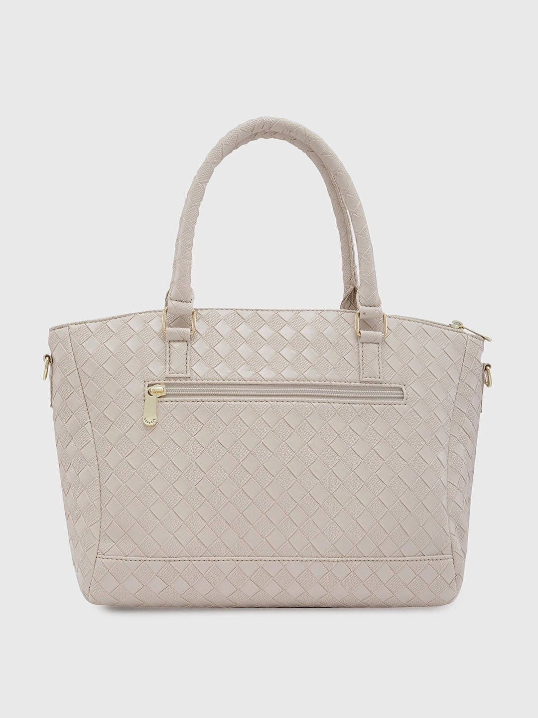 Caprese Eleana Large Beige Satchel Bag Bag