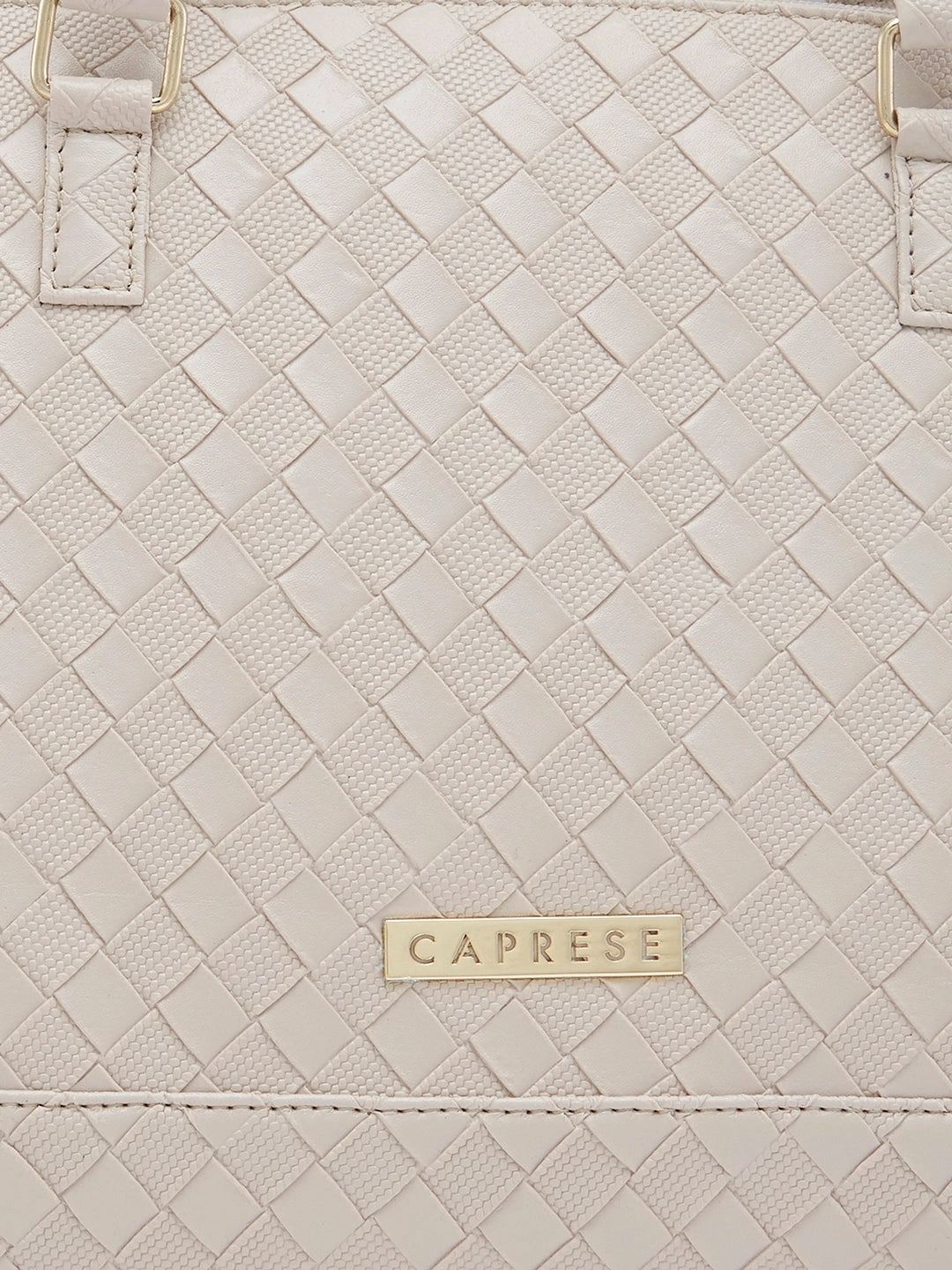 Caprese Eleana Large Beige Satchel Bag Bag