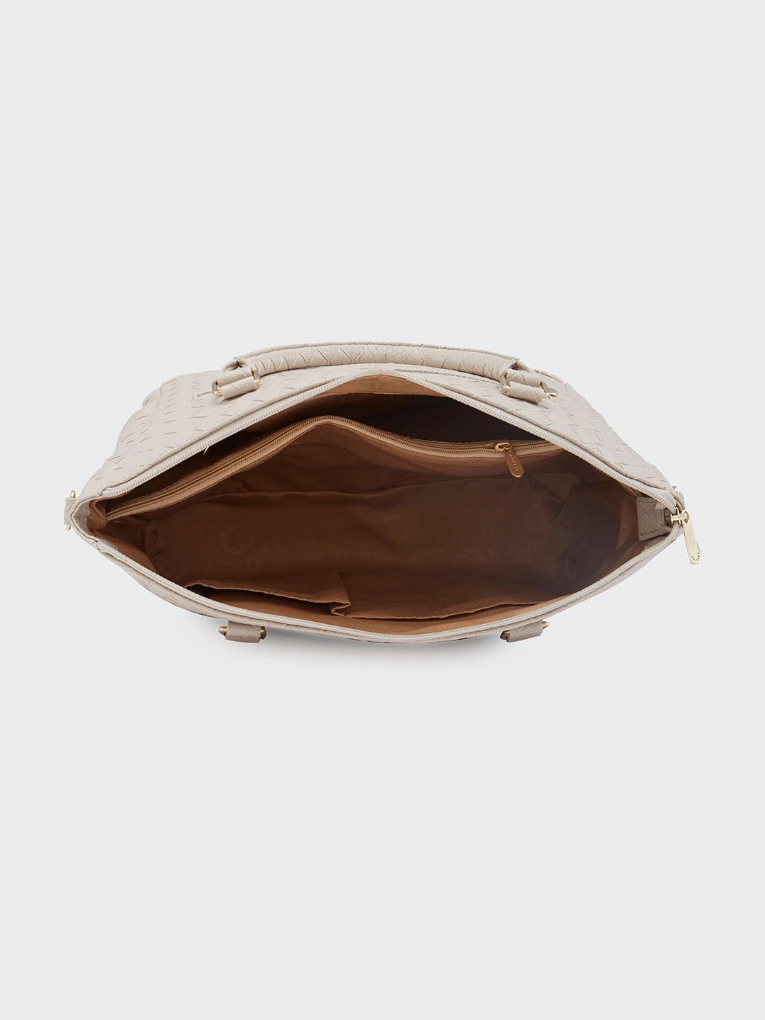 Caprese Eleana Large Beige Satchel Bag Bag