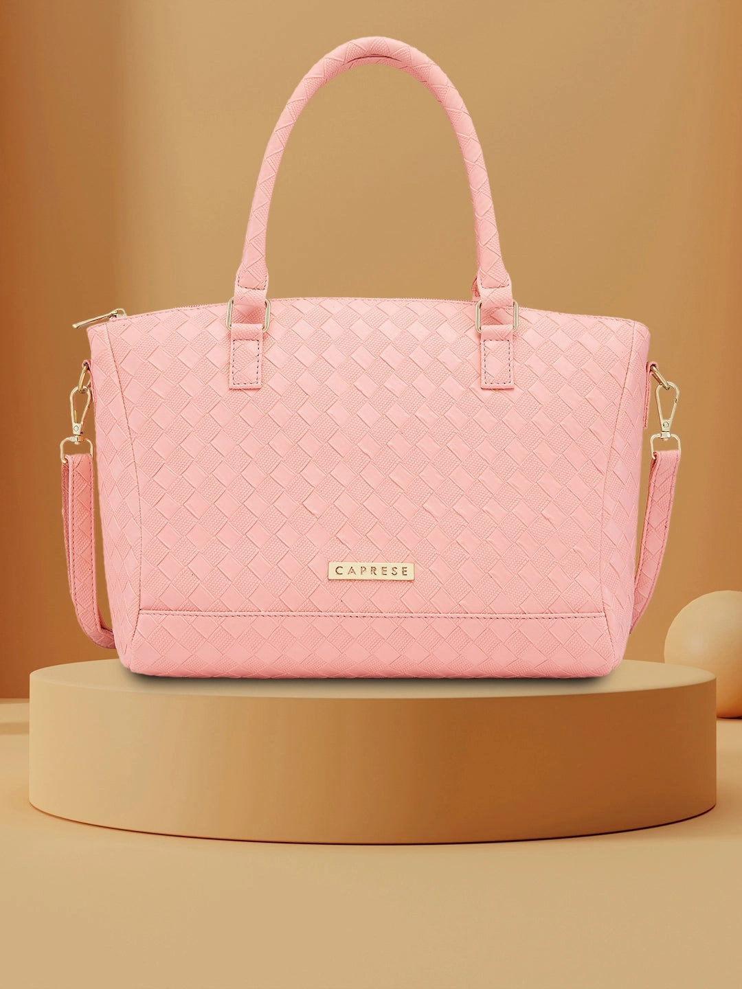 Caprese Eleana Large Blush Satchel Bag