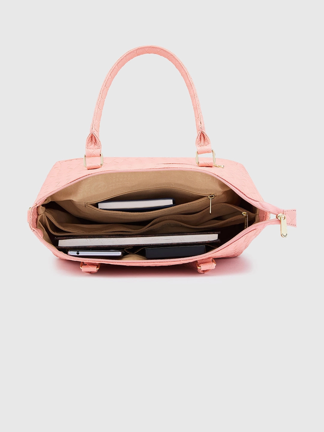 Caprese Eleana Large Blush Satchel Bag