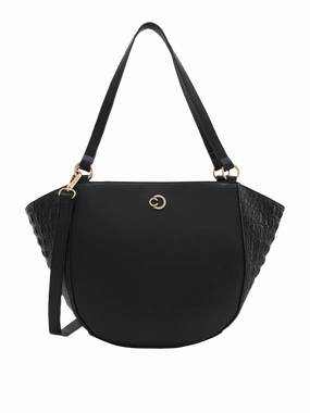 Caprese Felix Large Black Satchel Bag