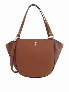 Caprese Felix Large Tan Satchel Bag
