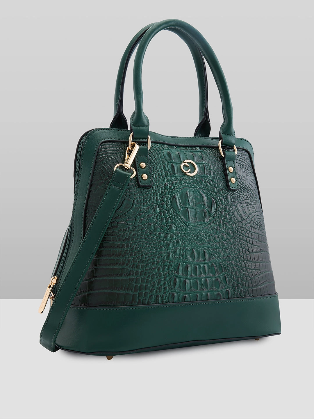 Caprese Felix Medium Green Satchel Bag
