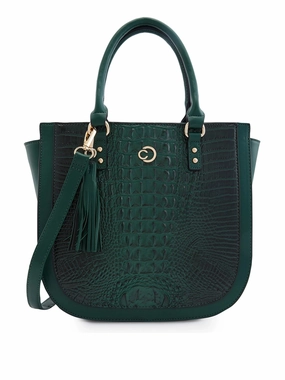 Caprese Felix Medium Green Satchel Bag