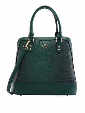 Caprese Felix Medium Green Satchel Bag