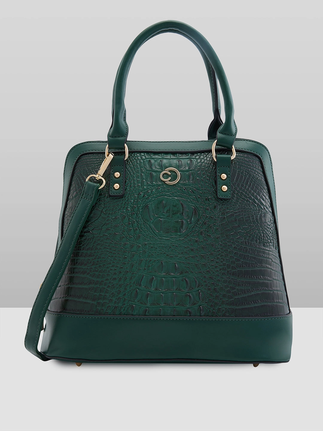 Caprese Felix Medium Green Satchel Bag