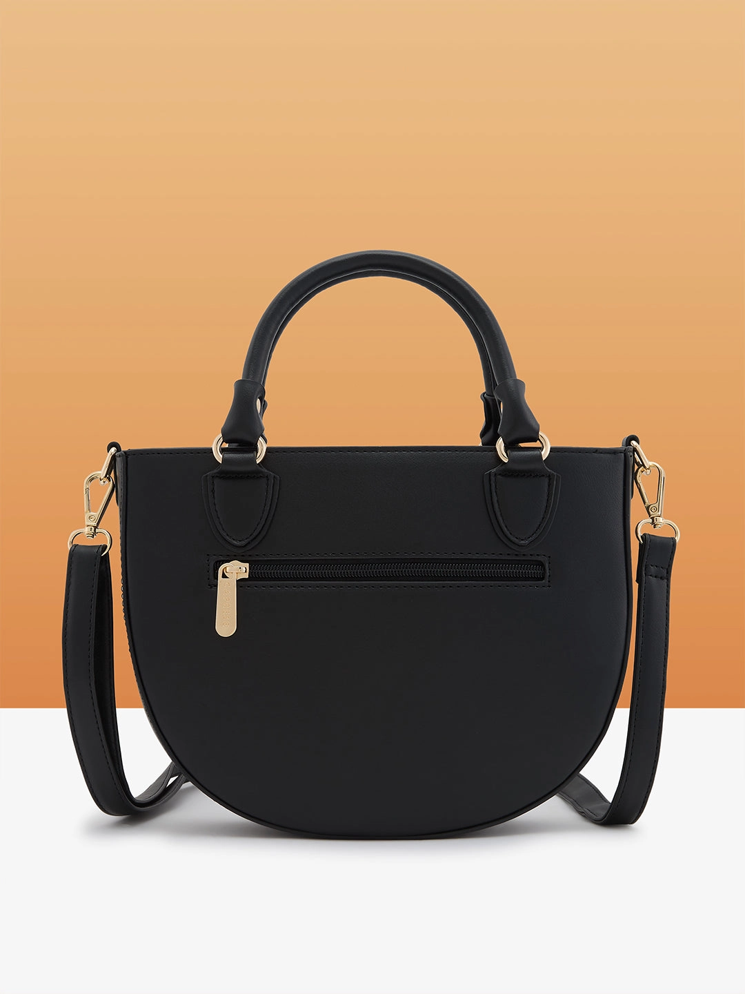 Caprese Felix Small Black Satchel Bag