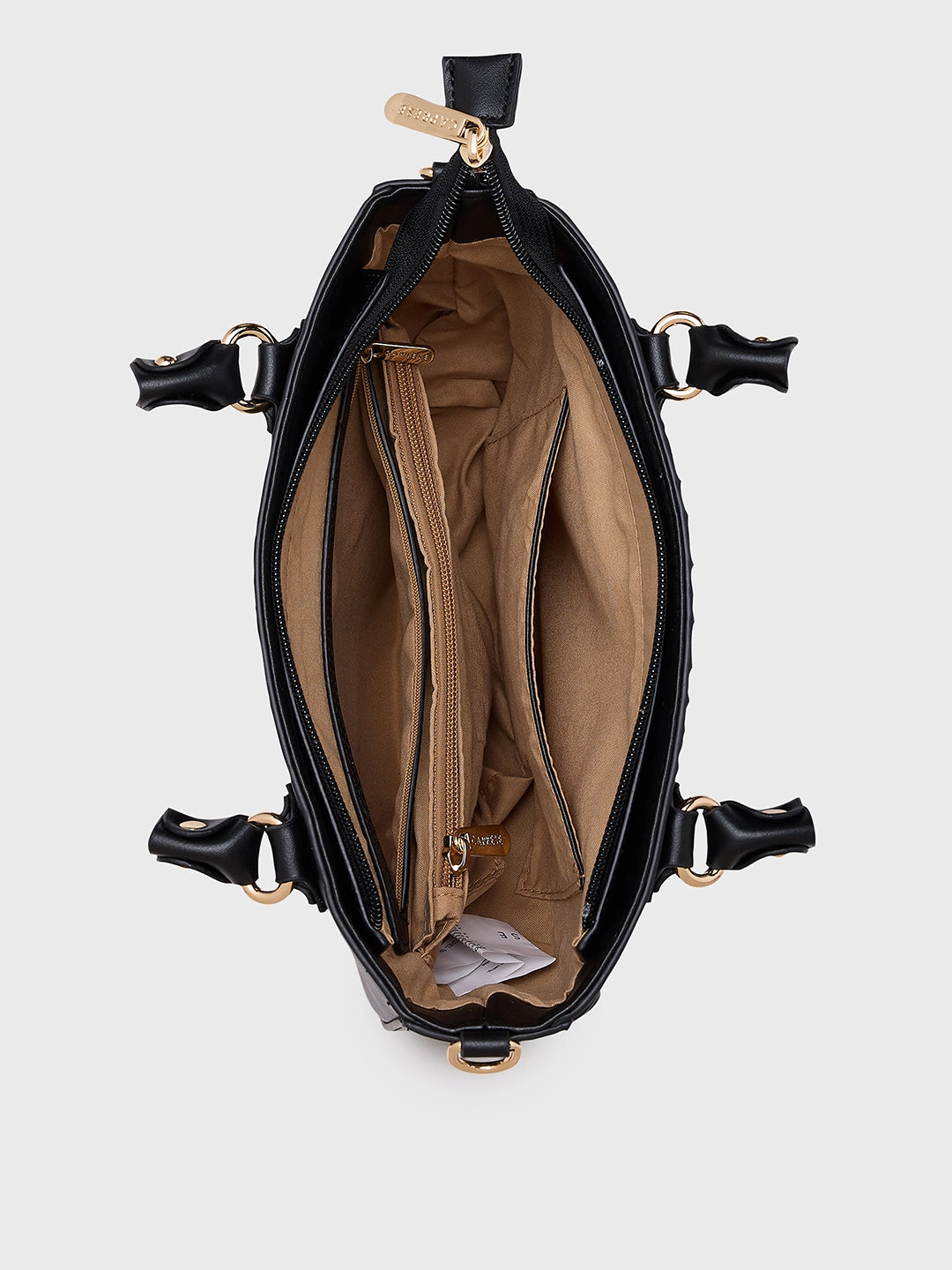 Caprese Felix Small Black Satchel Bag