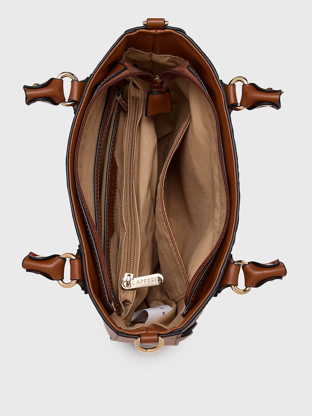 Caprese Felix Small Tan Satchel Bag
