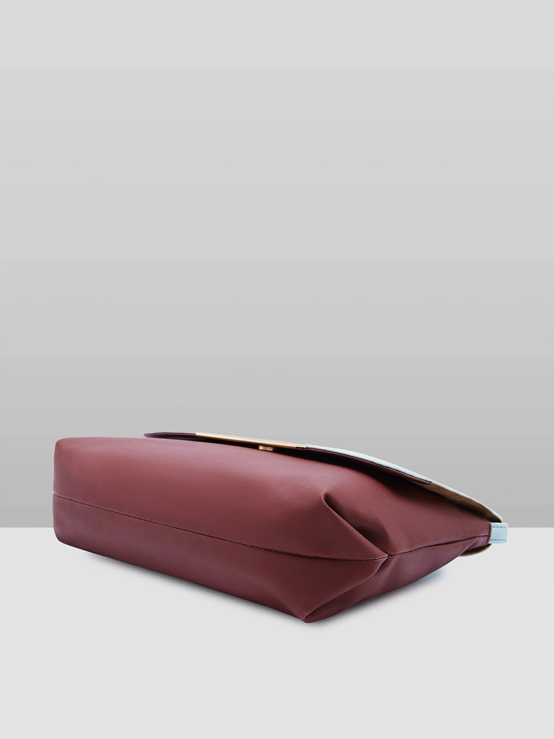 Caprese Fenne Small Blue & Choco Satchel Bag