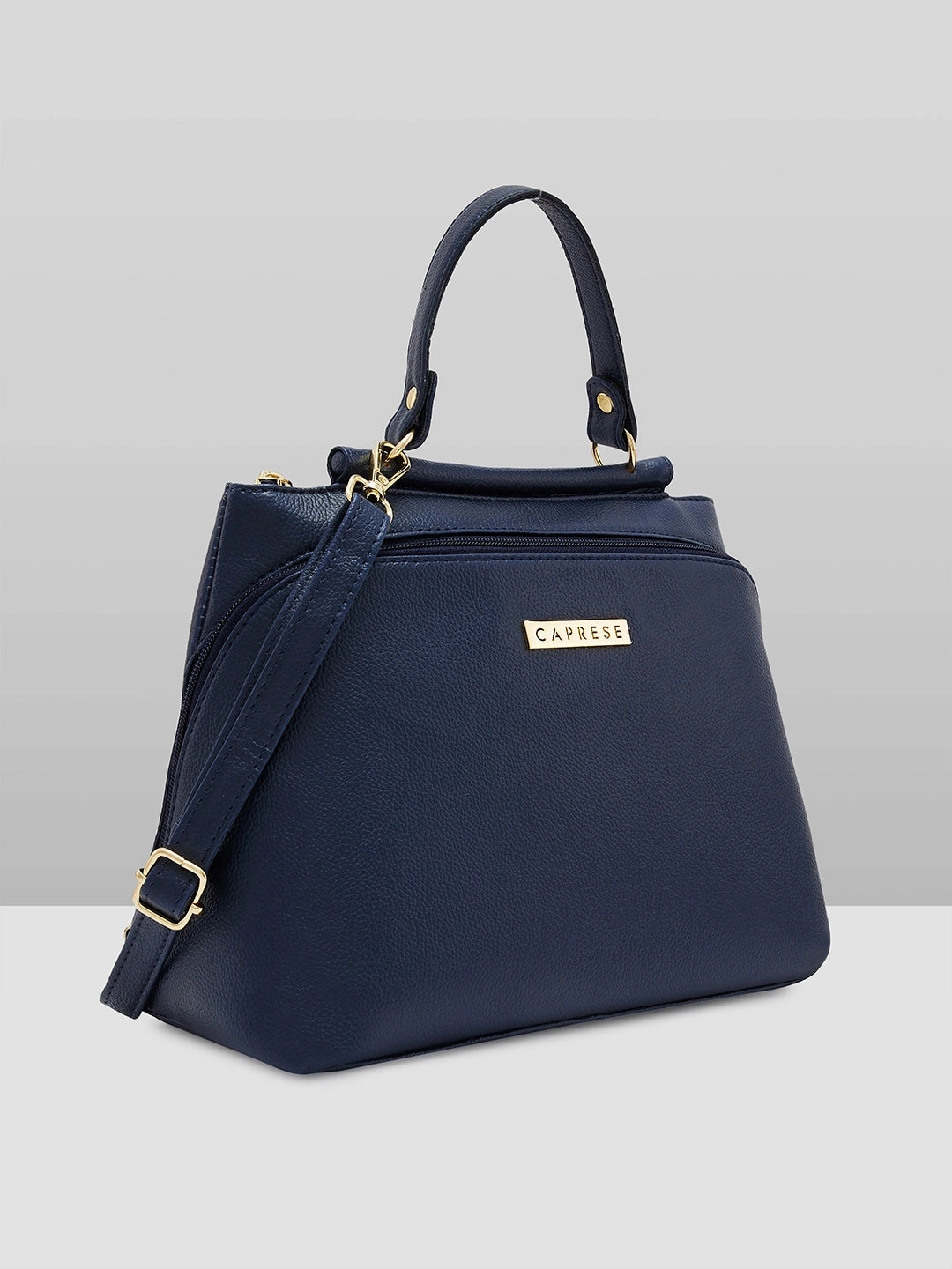 Caprese Fernanda Small Navy Satchel Bag