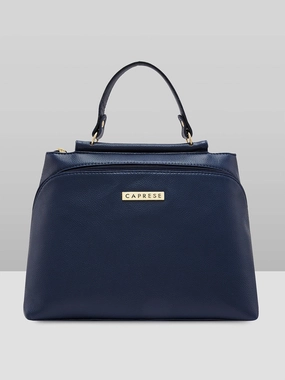 Caprese Fernanda Small Navy Satchel Bag