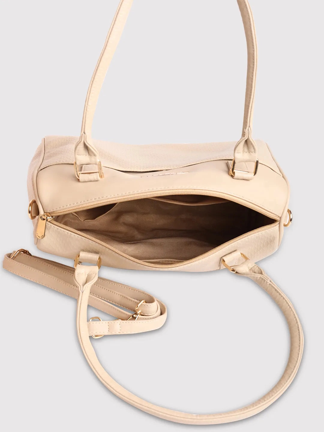 Caprese Fiona Medium Beige Satchel Bag