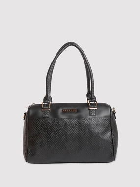 Caprese Fiona Medium Black Satchel Bag