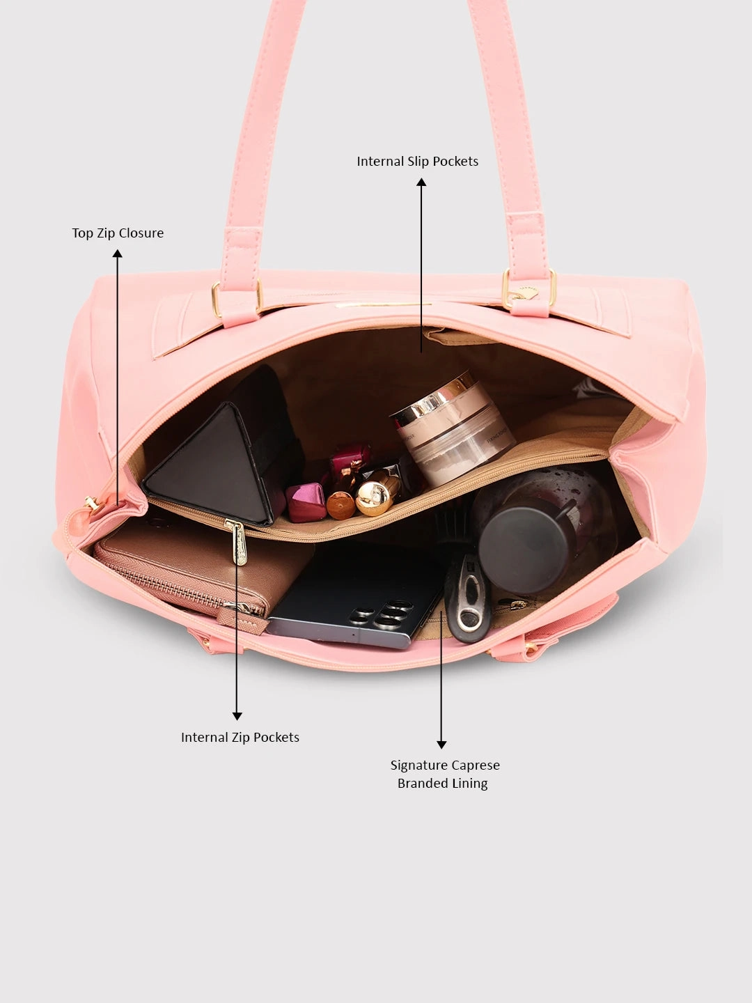 Caprese Ginty Medium Berry Satchel Bag