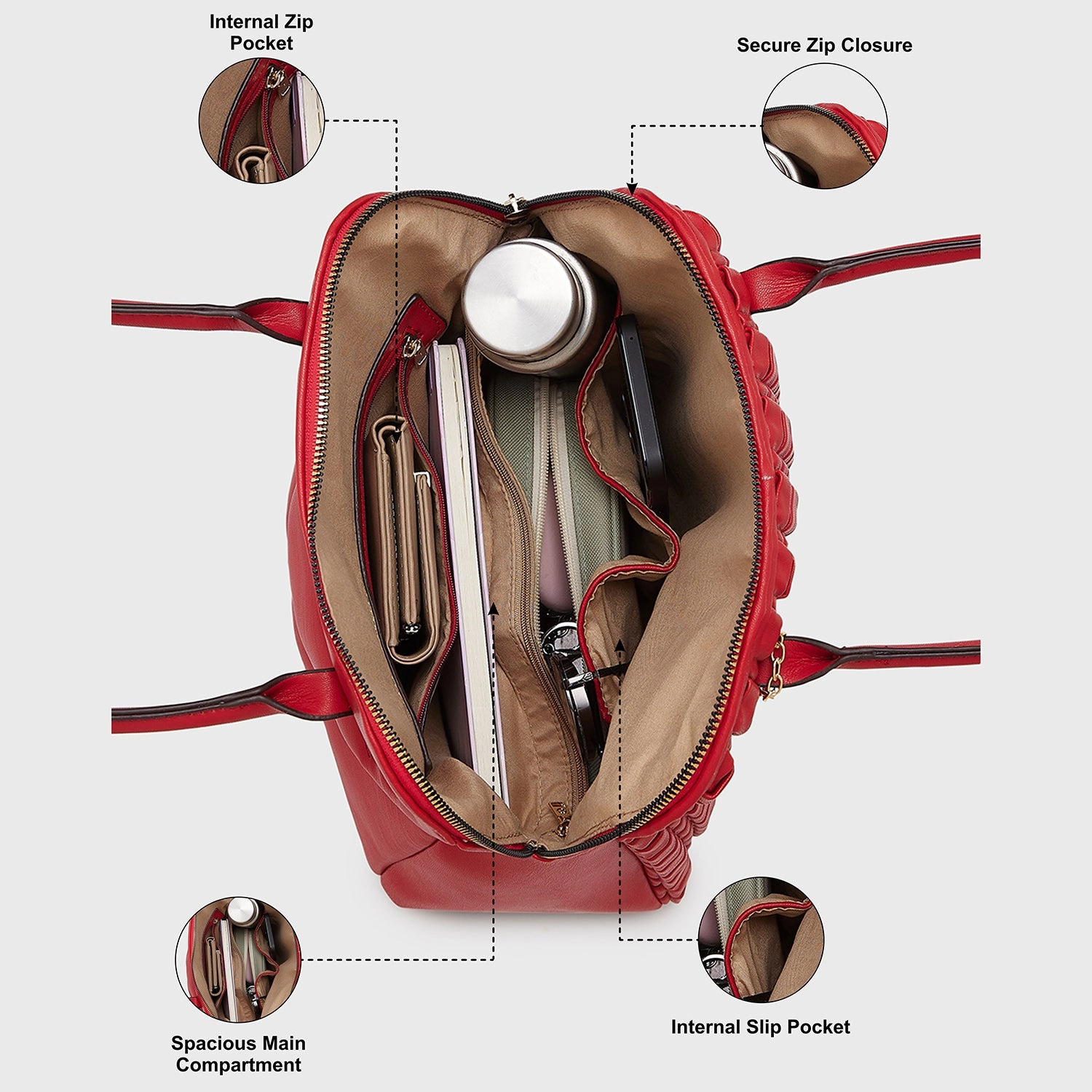 Caprese Havana Large Terra Satchel Bag